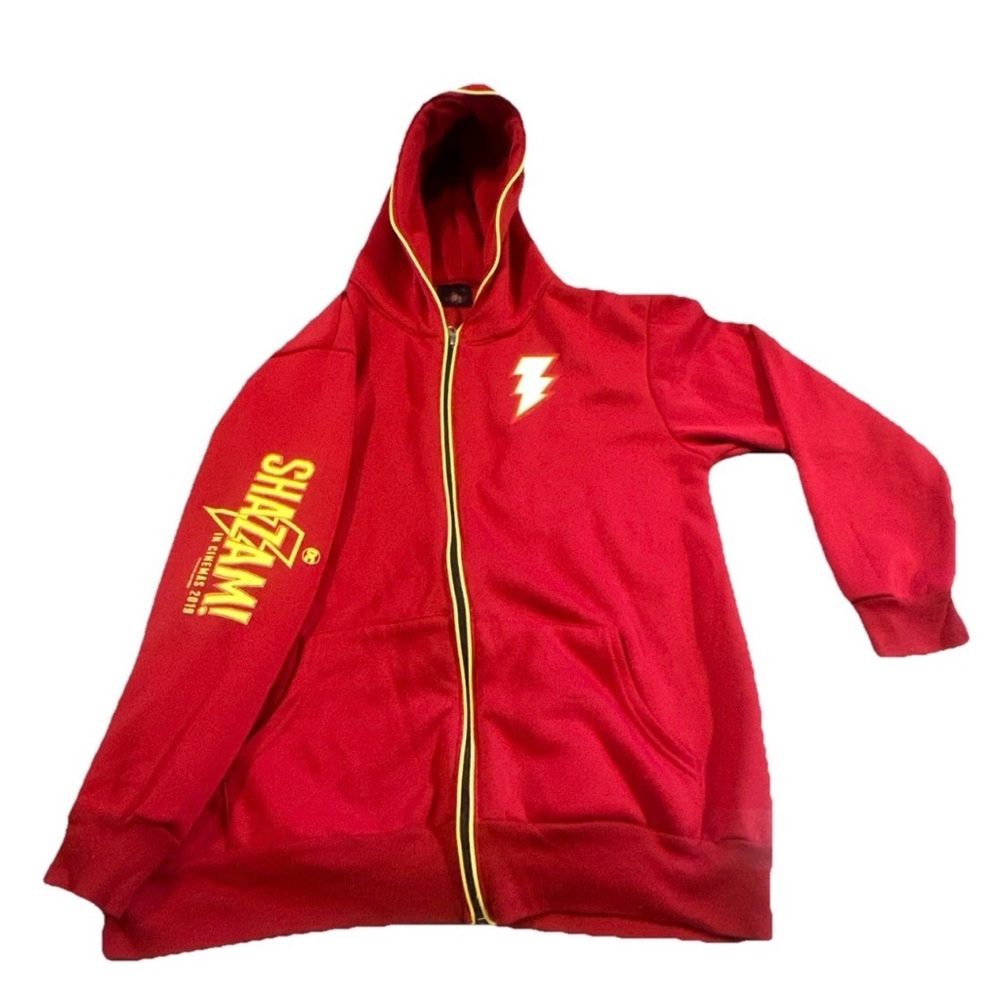 RARE SHAZAM! 2019 Promotional DC Comics Light Up Zip Hoodie Sweater XL Working